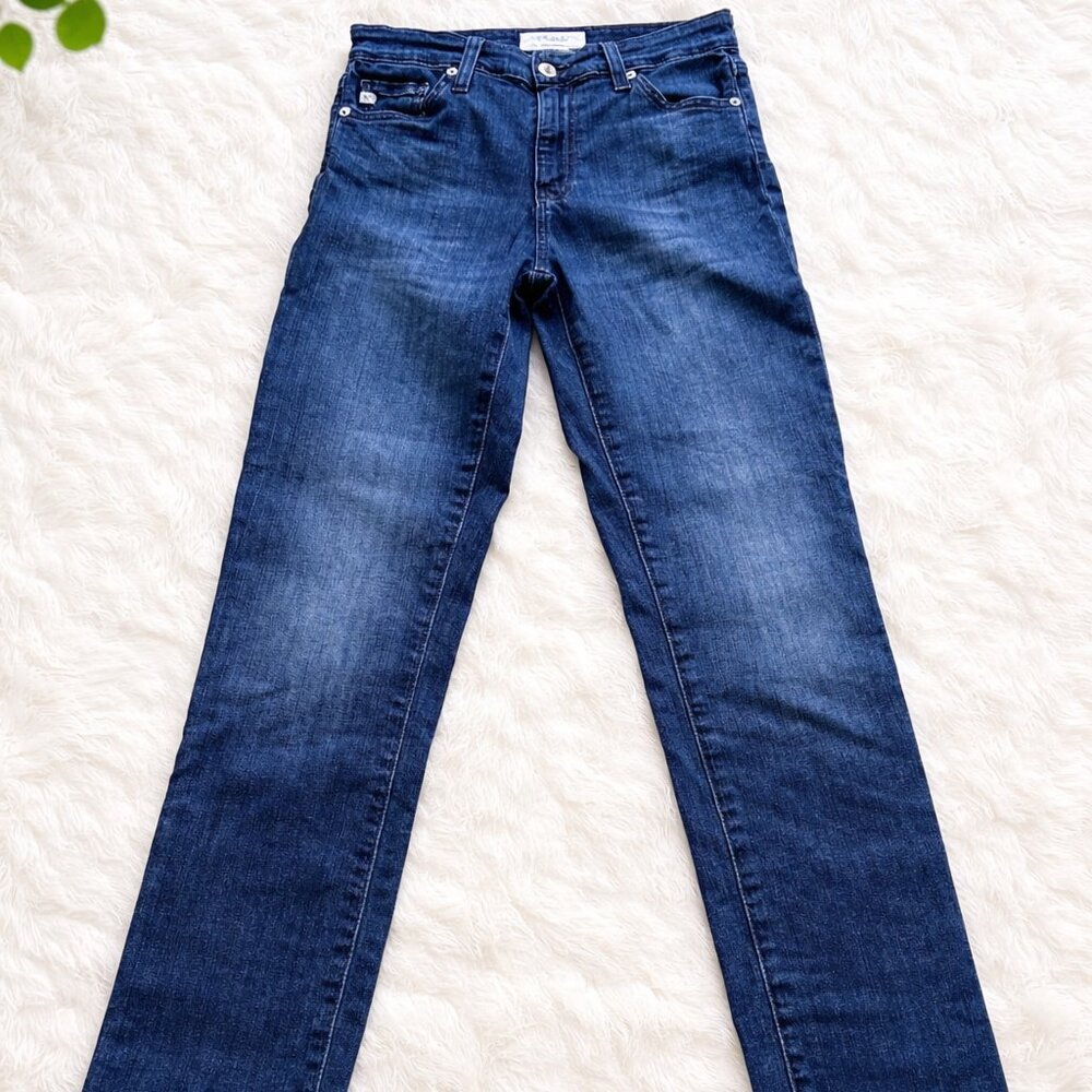 AG Mari 10" High Rise Slim Straight Jeans Size 26 Medium Indigo Wash